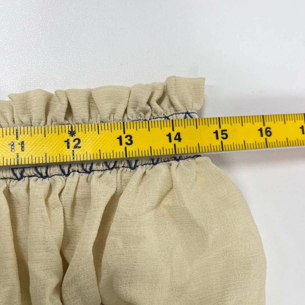 $385 NWOT See by Chloé Off-White Embroidered Maxi Skirt Size 38/L Pull-On - Picture 11 of 13